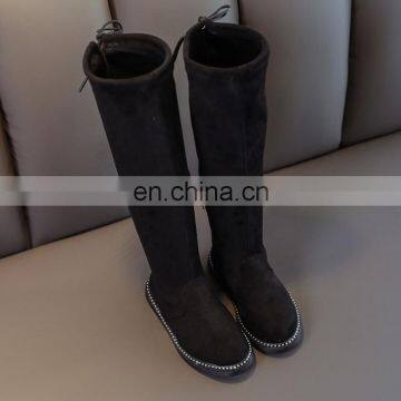 Kids Knee Length Martub Boots Children Glossy Pu Leather Shoes Flat Girls Kids Long Martin Boots For Fall Winter photo-3