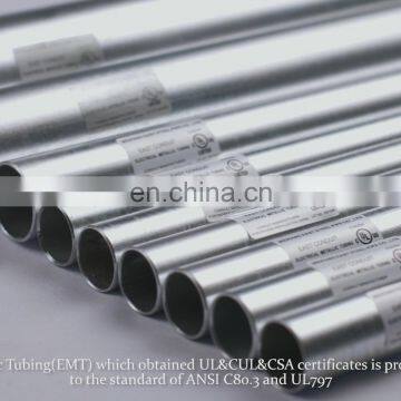 supplies of ul797 EMT conduit tubo pipe 50mm prices