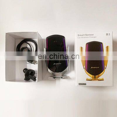 Shenzhen 2020 New Automatic Car Wireless Charger Pad Induction Fast Best Wholesale Magnetic Wireless Charger Car Mount photo-5