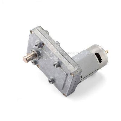 24V 95mm Square DC gear motor for welding and printing machine, worm gear motor can be customized from kegumotor