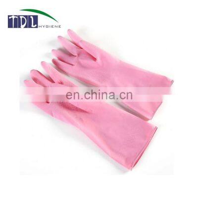 Red Large Size Rubber Household Gloves