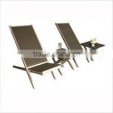 Stainless Steel Frame Rattan Wicker Beach Chairs