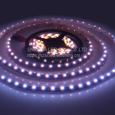 Christmas Halloween Decoration LC8806 020 RGB Side Emitting DC5V white pcb 10mm WS2811 Led Strip Lights