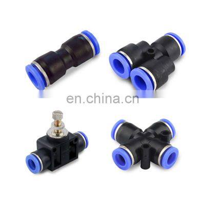 Pneumatic Fitting Hose Connector Tube Plastic Joint Compressor Push-in Quick Release Pipe  4mm 6mm 8mm 10mm  PU PY PV PE PM SA