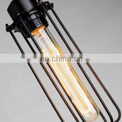 Vintage Iron Wire Cage Lamp E27 Decorative Loft Pendant Light