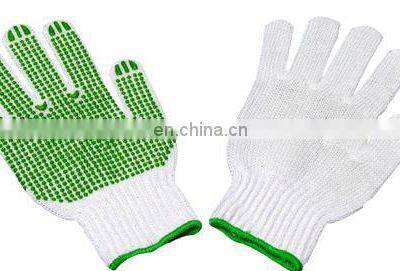 Cheap White Single Side PVC Dot Cotton Gloves photo-2