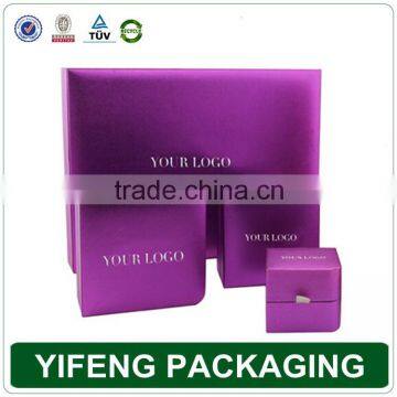 Luxury Cardboard Velvet Custom Logo Printed Paper Jewelry Box photo-2
