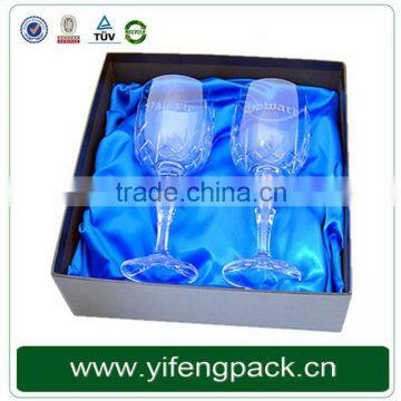 Custom High Quality cardboard single wine glass gift boxes with lid factory