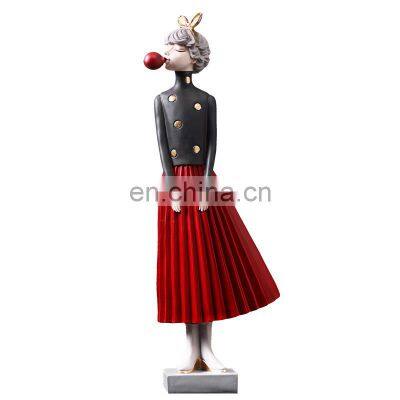 Nordic style girl decoration skirt girl TV cabinet decoration