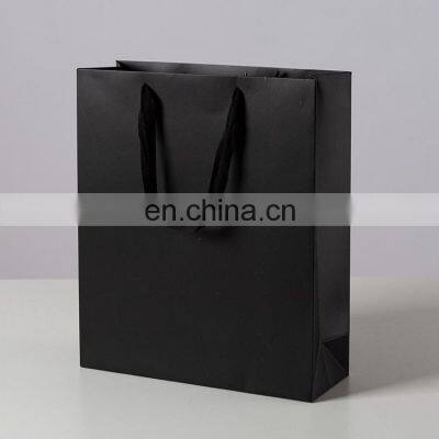 New Extra Small Matte Black Gift Paper Bag Gift Bags High Quality Custom photo-3