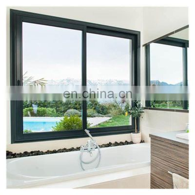 Double glazed aluminum sliding window with flyscreen