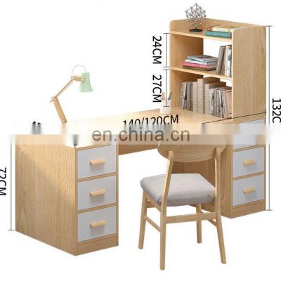 student study workstation desk furniture space saving storage shelves modern cheap home office desk for computer