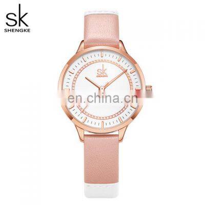 Shengke 9026 Latest Girls Quartz Watches Small Case Scale Waterproof Fashion Watches Ladies Simple photo-2