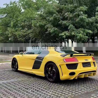 Runde Half Carbon Or Resin Material For 2008-2016 Audi R8 REGULA Style Body Kit Front Bumper Side Skirt Rear Bumper Spoiler
