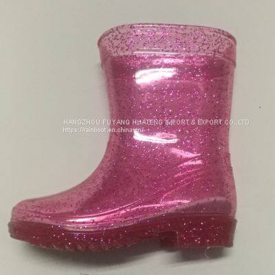 Colourful Transparent Kid Boots,Transparent New Fashion Child Boots,Transparent Children PVC Boots,Popular Style Boot photo-2