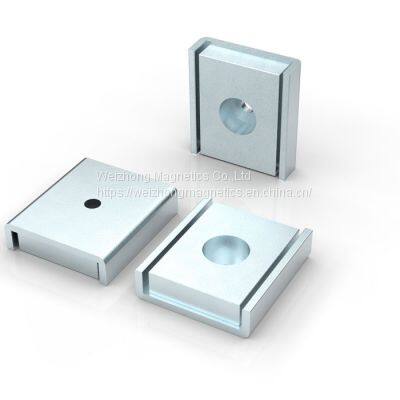 NdFeB Channel Magnet with Mounting Hole 1 Inch