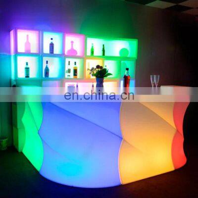 Commercial Bar Furniture New LED Tables Plastic Portable Home Counter Furniture LED Bar Furniture Sets Mobile Bar Counter Mobile photo-4
