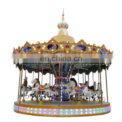 Merry go round carousel amusement ride