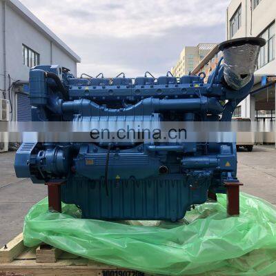 Genuine 12 Cylinder 4 Stroke 1300hp 12M33C1300-15 Weichai Marine Diesel Engine photo-3