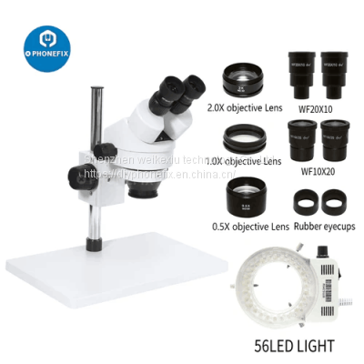 3.5X-180X Binocular Stereo Zoom Metal Column Microscope With 0.7X-4.5X Zoom Objective photo-2