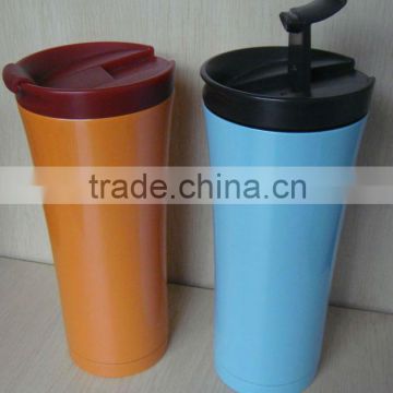 Chinese Manufacture 2013 Hot Selling 500ml double wall Stainless Steel Chiavetta Internet Tim with leakproof lid