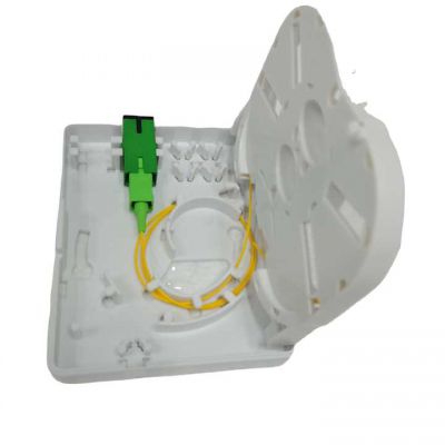 FTTH Box 2 Port Fiber Optic Face Plate Wall Socket with Sc Upc/APC Adapter