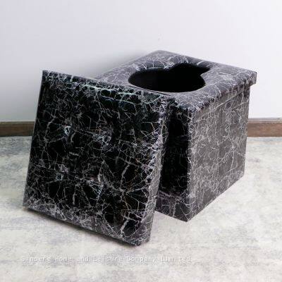 PVC Toilet Ottoman With Pattern