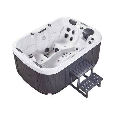 Home Use 3 Person Seats SPA Hot Tub High Quality Massage Bathtub Stainless Steel Fiberglass Hot Tub with Jets LED Light