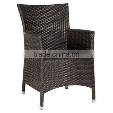 High quality best selling black wicker PE chair with iron frame from Vietnam