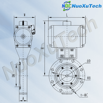 NuoXuTech GIQ-AB Series Pneumatic High Vacuum Butterfly Valve photo-2