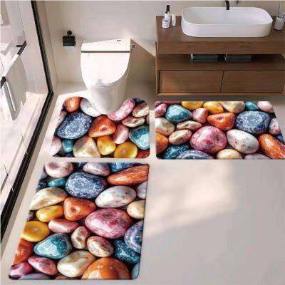 Luxury Wooden Print Anti-Fatigue Mat, Durable PVC Foam, Ergonomic Support for Bath Room photo-1