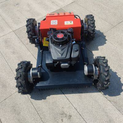 Cortador de grama robótico a gasolina ou bateria elétrica com giro zero, controle remoto, para áreas agrícolas e encostas íngremes