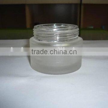 Frosted clear glass cream jar packaging