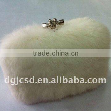 genuine rabbit fur fashion bags