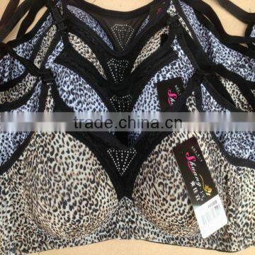 1.22USD Bra Without Rim 36-42D For High Quality Big Size Push Up Tiger Prints Cotton Bras/Bra Models (gdwx273)