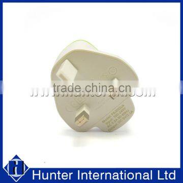Premium White & Green Dual USB Mains Charger