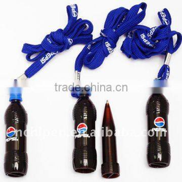 Hot Selling Valin Promotional pepsl plastic Ballpoint Pen with lanyard(vap-149)