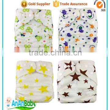 AnAnBaby On Sales Printed Cloth Diaper for Baby With Microfiber Inserts All In One Size                        
                                                Quality Choice