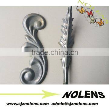 Decorative Wrought Iron Stamping Ornaments /new type wrought iron gate ornament cast stamping flower and leaf