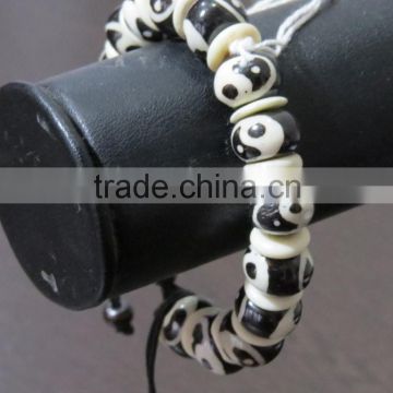 Hand carved Stretch bracelet Buddhist Stone lock band