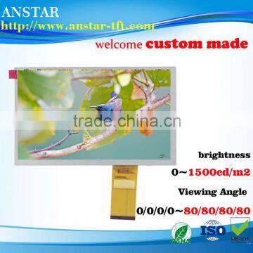 7.0 inch high luminance tft lcm has 1400nits , high resolution and IPS TFT LCD panel
