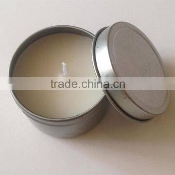 Silvery Scented Tin Candle With String Containers photo-5