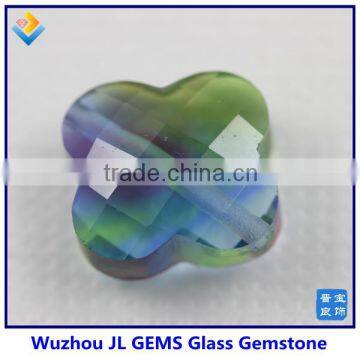 Four-leaf Flower Glass Stone Pendant For Making Necklace And Bracelet Jewelry