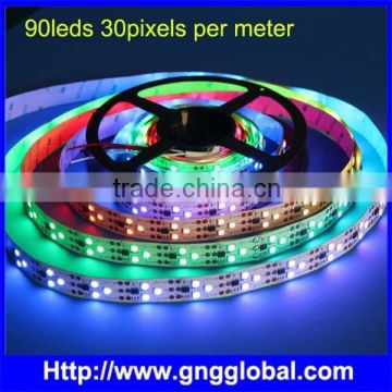 99pcs 30pixels per meter 2016 newest digital rgb full color led strip light 5050 addressable rgb led strip