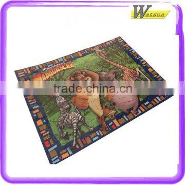 Fashionable Cartoon Africa Lion and Boy ElephantGiraffe Girl Hippo Lion Panda Running 48 PCS Jigsaw Puzzle photo-3