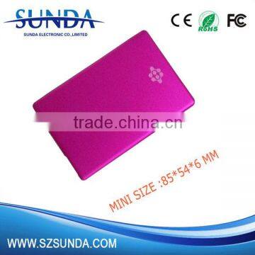 Easy carry promotional gift 2500mAh ultra thin credit card power bank