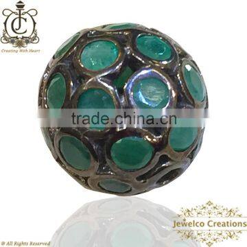 Emerald Findings, Gemstone Ball Findings, Diamond Finding Jewelry, 925 Sterling Silver Jewelry Wholesaler, Gemstone Beads