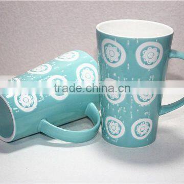  China 14 oz tall and cone porcelain coffee cup