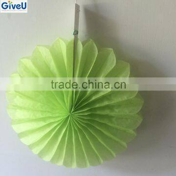 2016 Popular Apple Green Color 17gsm Tissue Paper Fan China Import Items Decor for Home