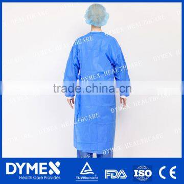 sterile disposable surgical gown, SMS surgeon with knitted cuffs